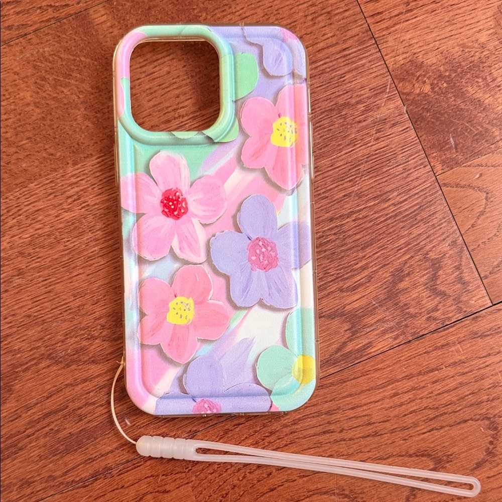Floral Phone Case with Strap